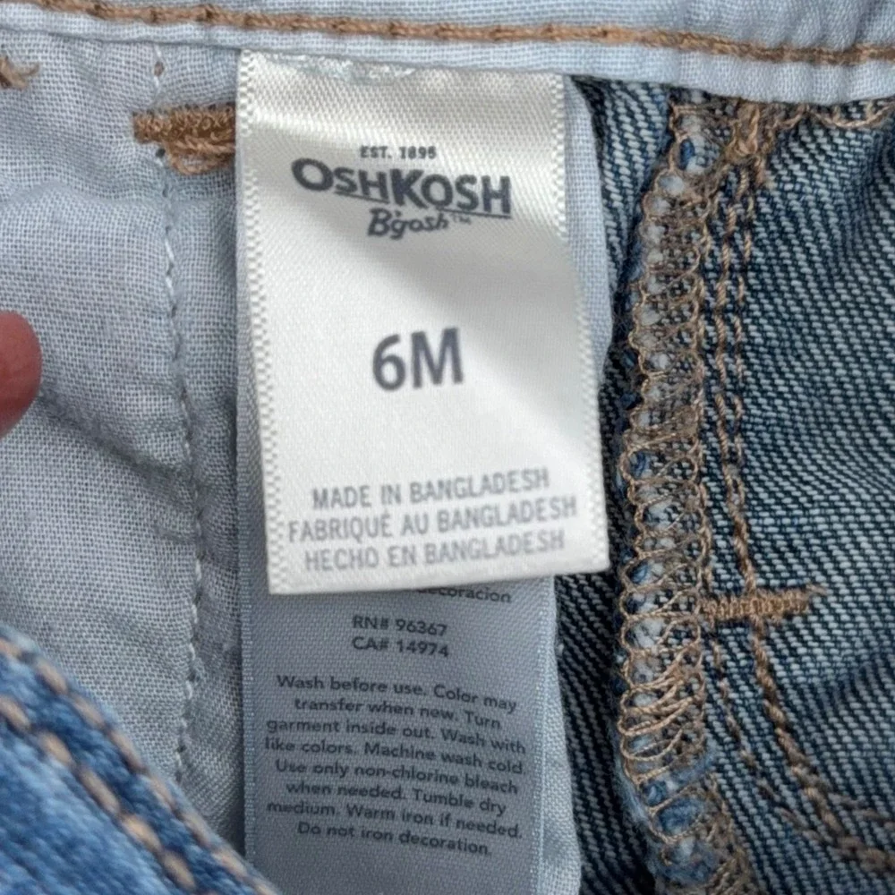 OshKosh B'gosh Denim‎ Overalls Baby Girl 6M Blue Cotton